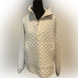 Mono B Cream Quilted Sweatshirt